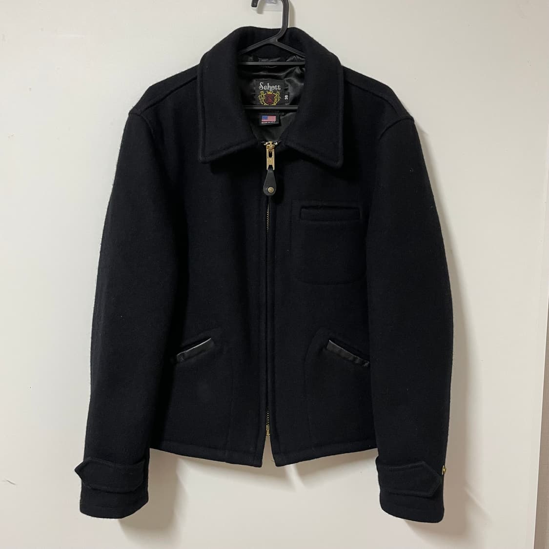 SCHOTT BLACK WOOL JACKET 상품이미지5
