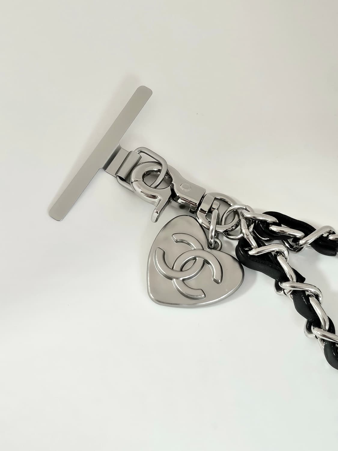 샤넬 빈티지 업사이클링 레더체인 스트랩 키링 상품이미지4