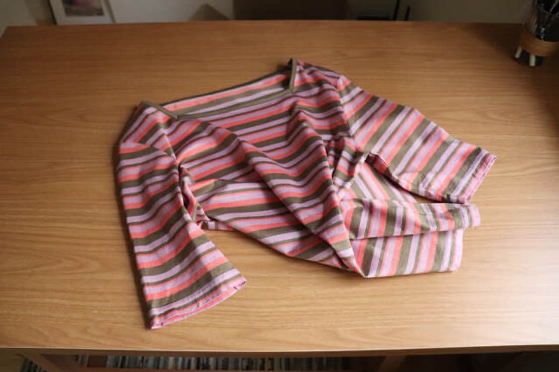 Stripe Square Neck Half T Shirt 상품이미지2