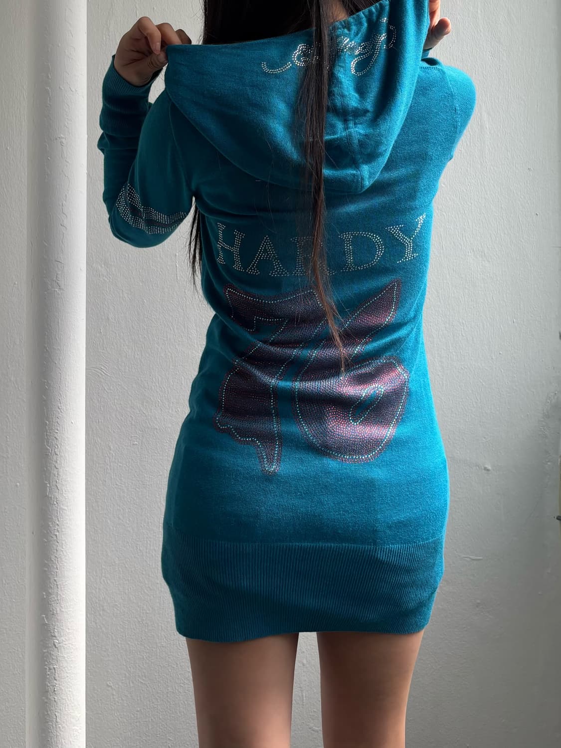 Ed Hardy Hooded Zip-Up Dress 상품이미지3