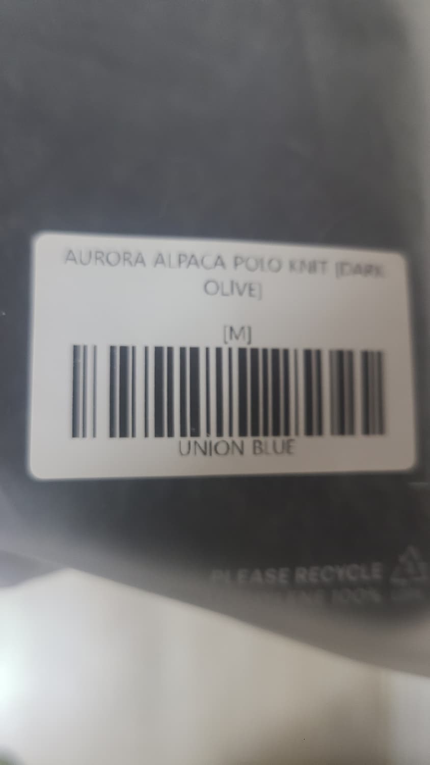 새상품)유니온블루 오로라 알파카 폴로니트 다크올리브m 상품이미지2