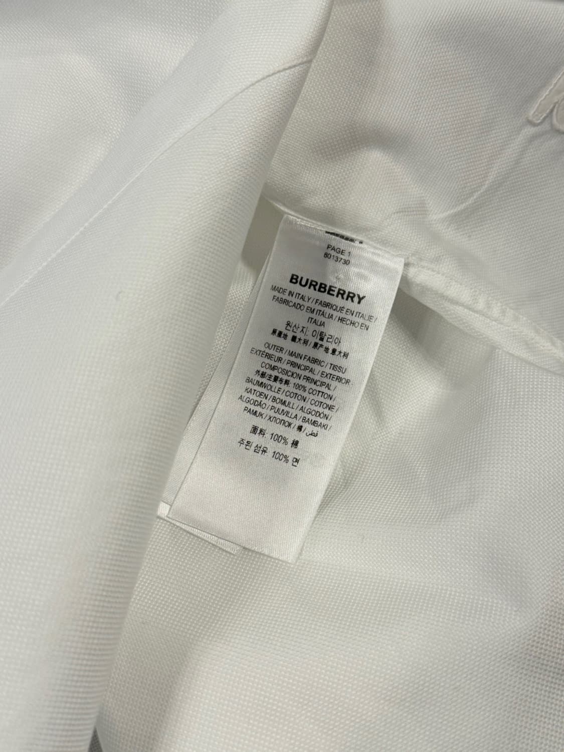 버버리 드레스셔츠 남성100-105 상품이미지9