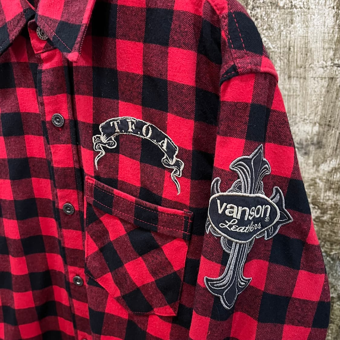 밴슨 레더 x 무장전선(T.F.O.A) 스컬 셔츠 상품이미지6