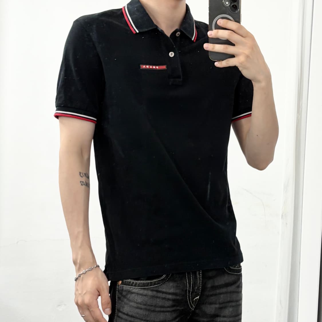 프라다 리네아 로사 폴로 반팔 티셔츠 상품이미지2