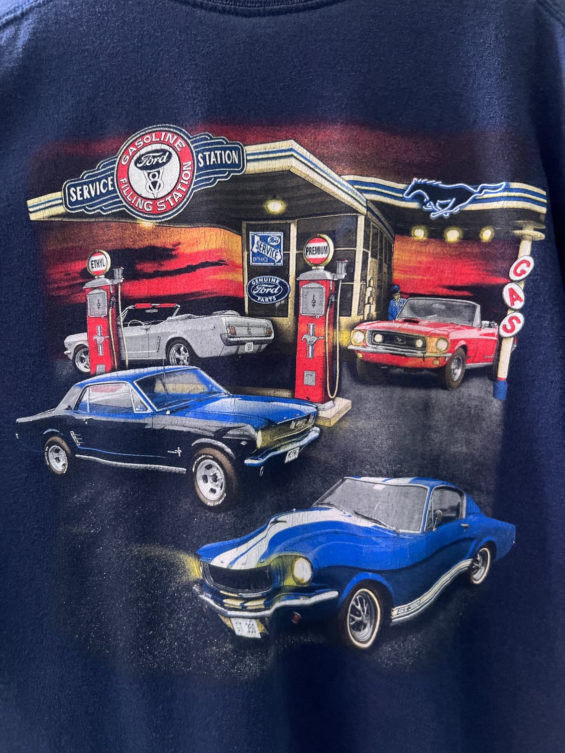 [M]Ford Mustang 포드 머스탱 올드 모델 프린팅 티셔츠 상품이미지3
