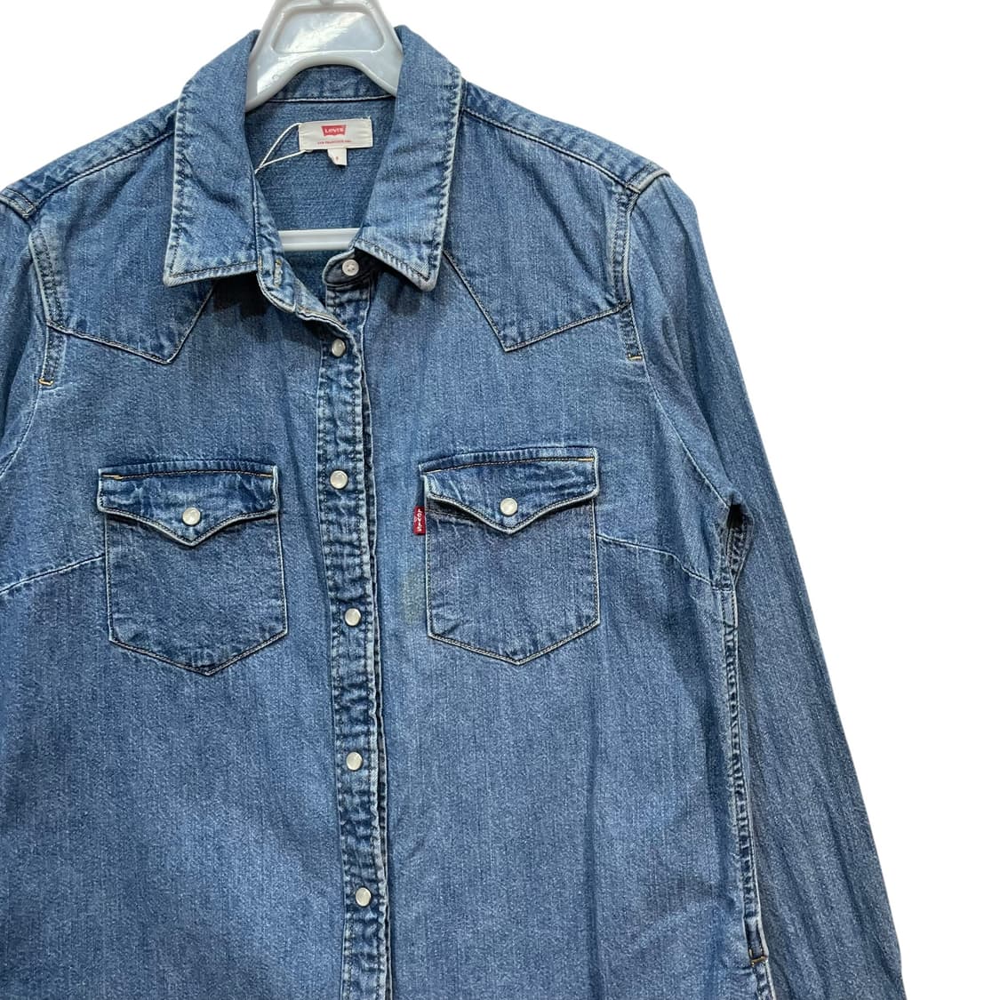 Levi's Denim Snap Button Shirt Dress 상품이미지3