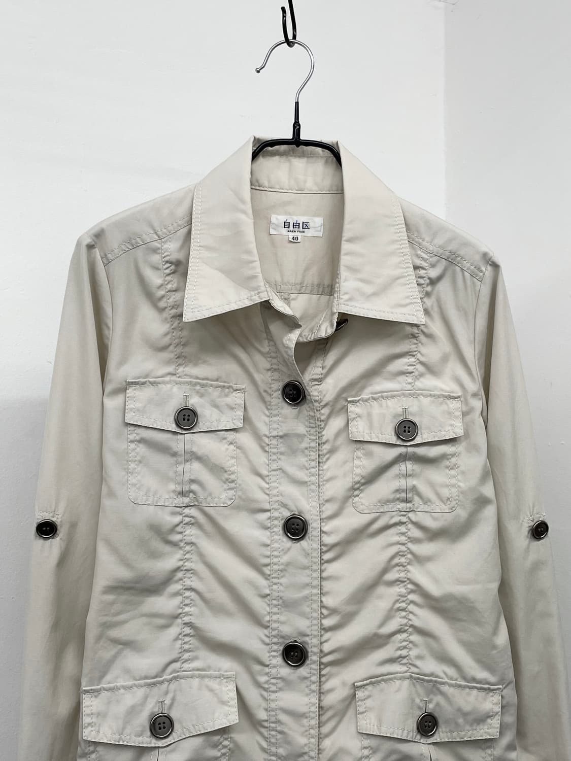 베이지 셔링 버튼 자켓  상품이미지6