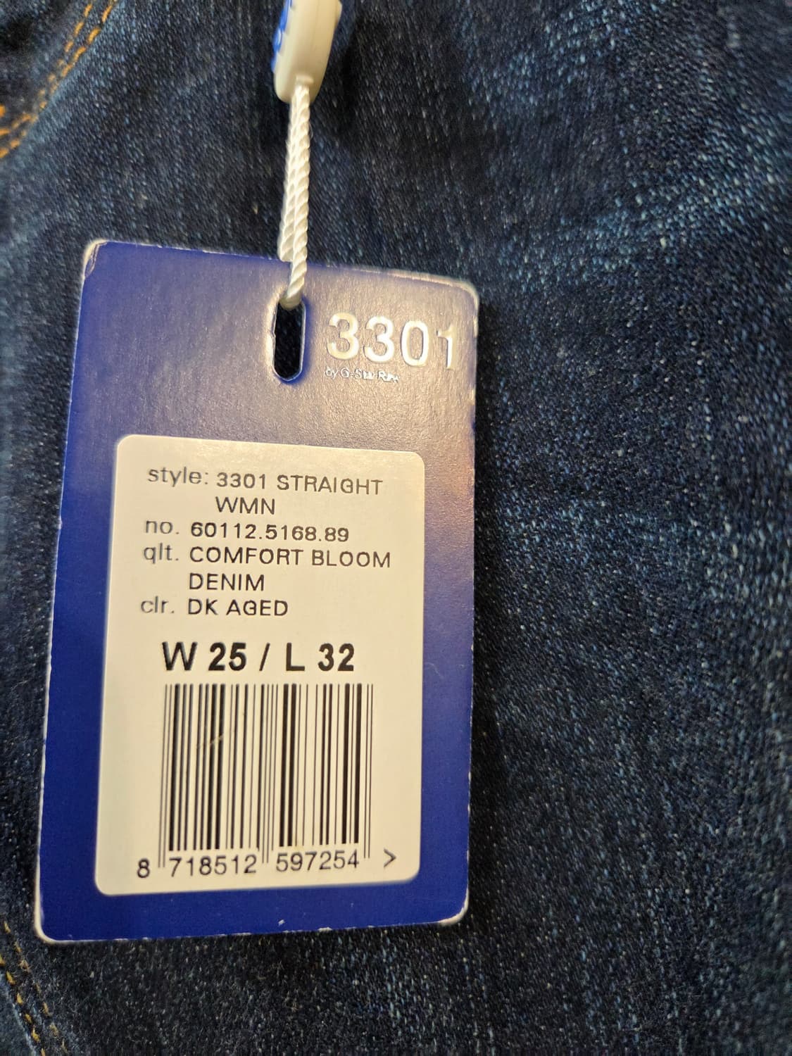 G-Star Raw 3301 데님 청바지(W25/L32)약/스판 상품이미지6