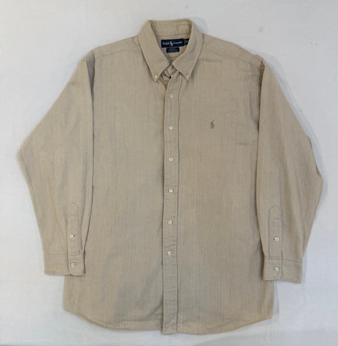 폴로 랄프로렌 해링본패턴 코튼 셔츠 베이지 상품이미지1