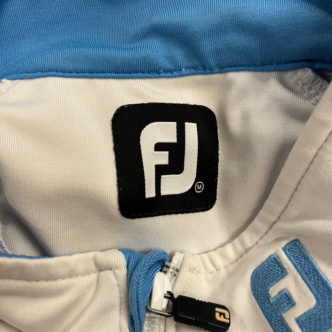 [정품/M] 풋조이 골프웨어 화이트 긴팔 하프집업 b19 상품이미지6