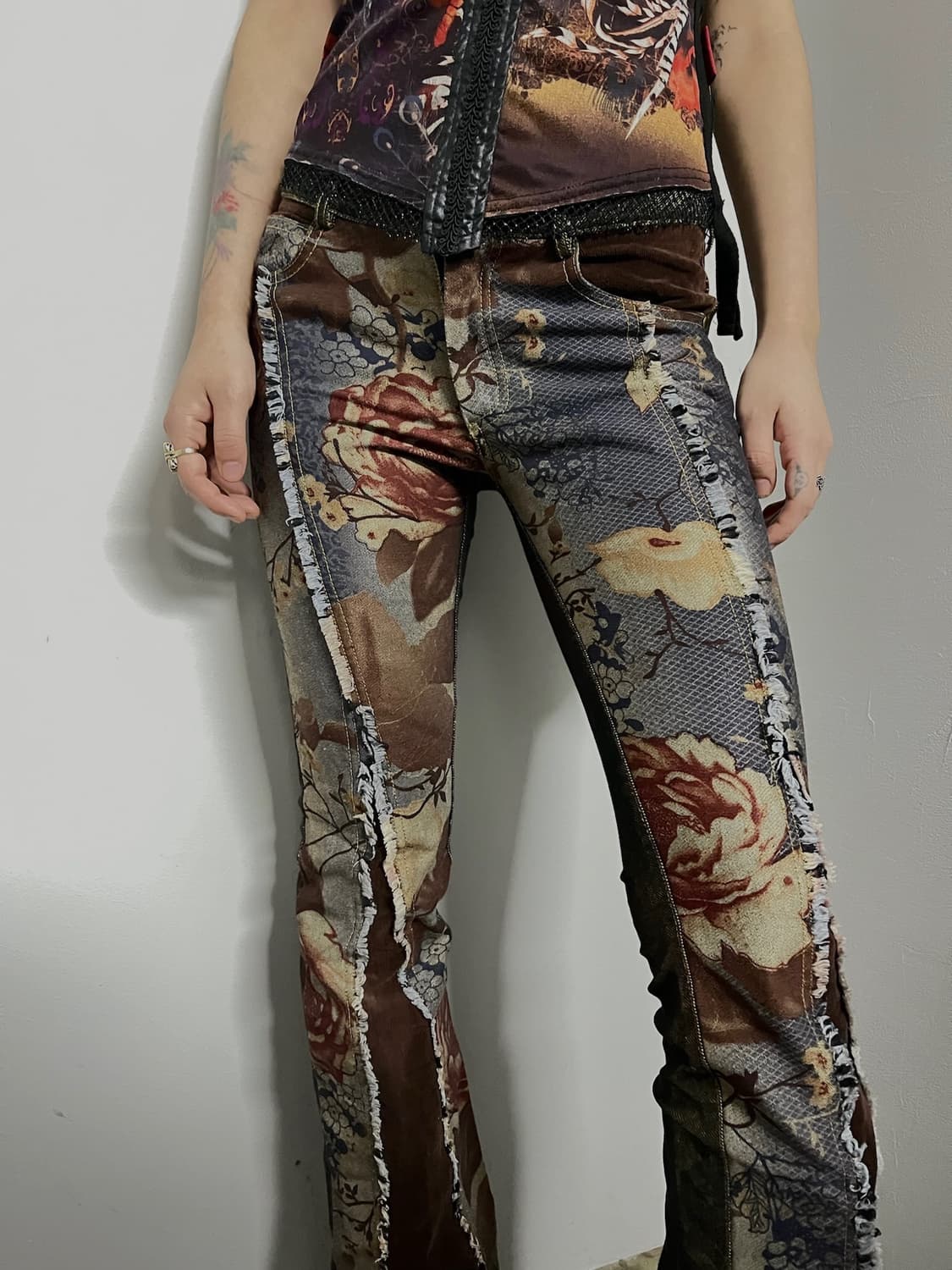 오즈온 보헤미안 패턴 부츠컷 데님팬츠 상품이미지3