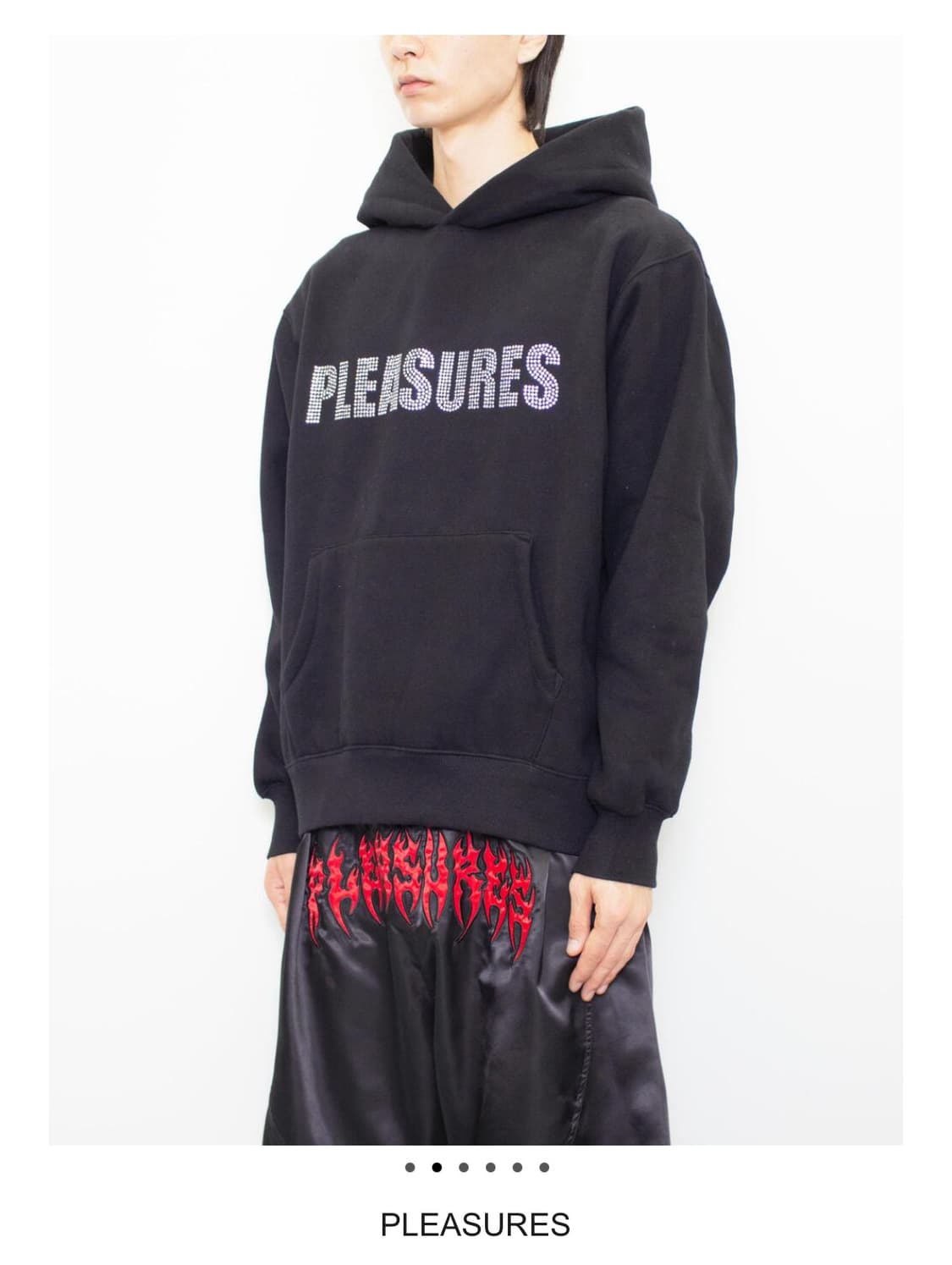 PLEASURES rhinestone impact 후드티 (새상품) 상품이미지3