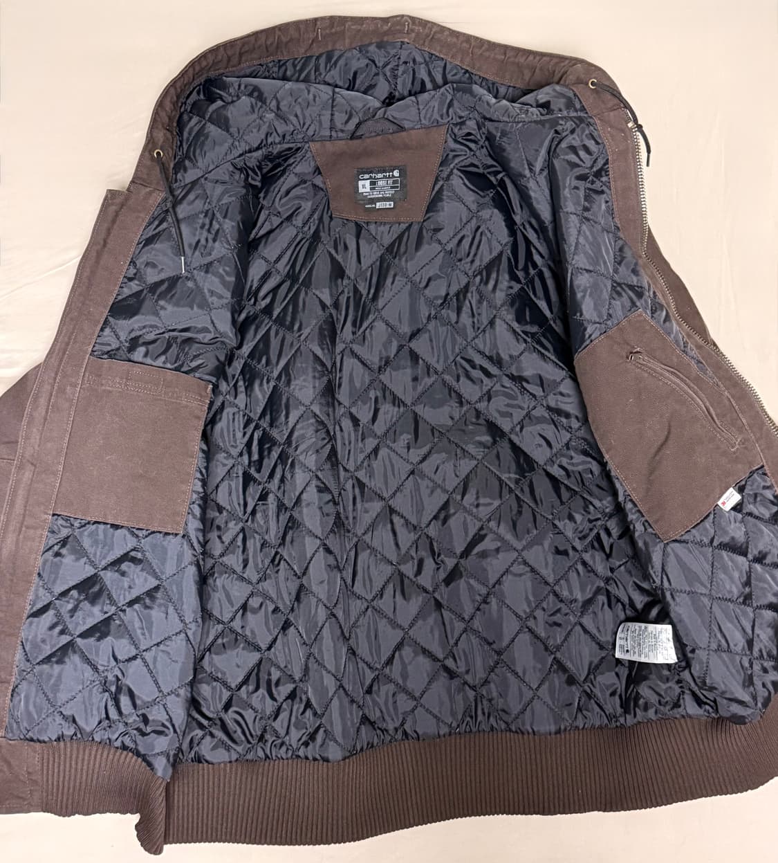 칼하트 액티브자켓 샌드스톤 XL 다크브라운 상품이미지3