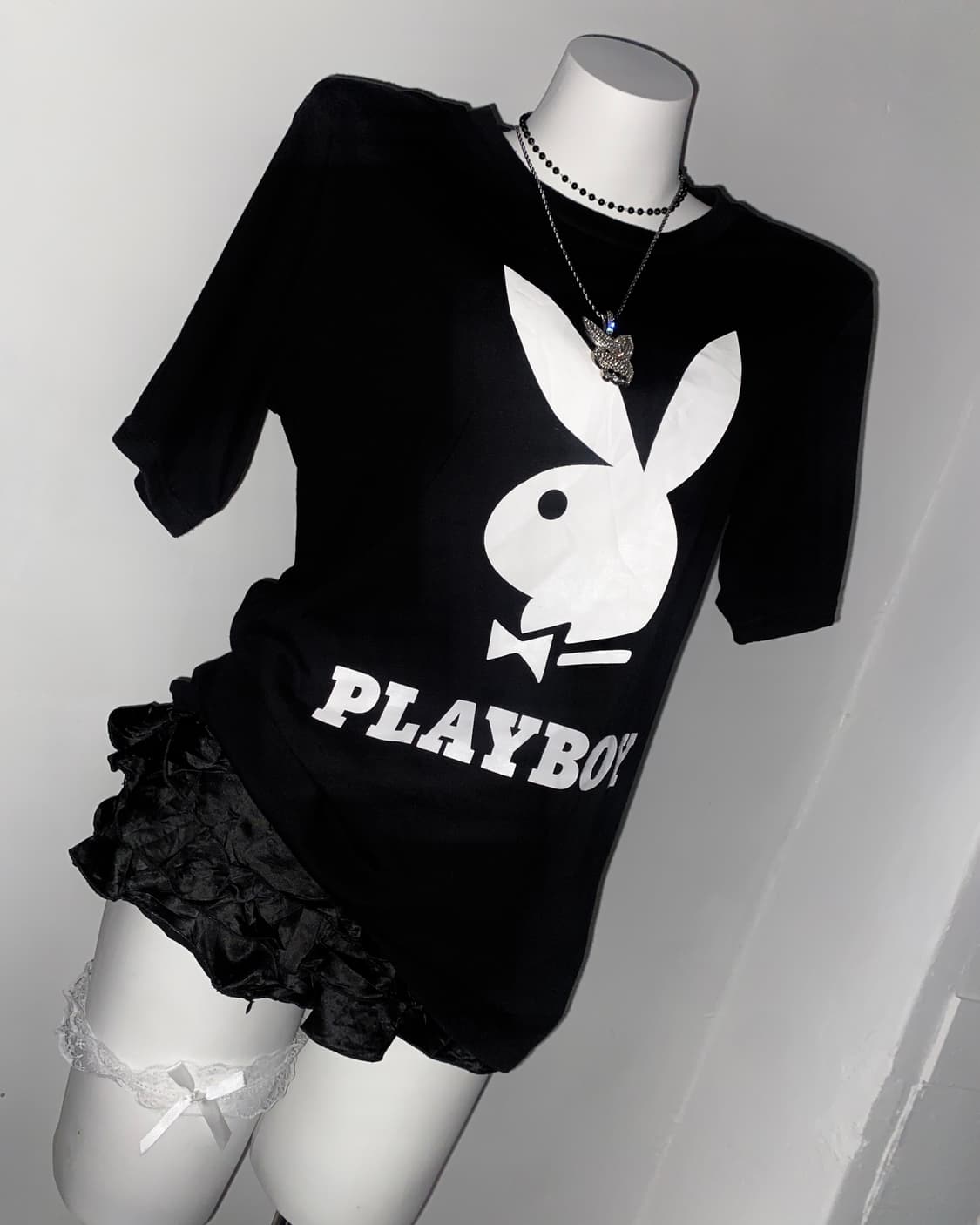 PLAYBOY Bunny Black Logo T-Shirt 상품이미지2