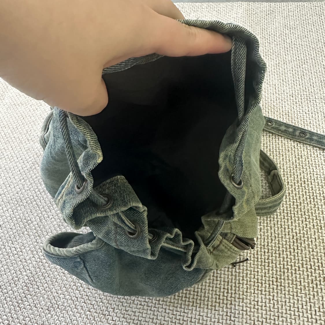 실측확인 빈티지 캠프 데님 백팩 0416D 상품이미지5