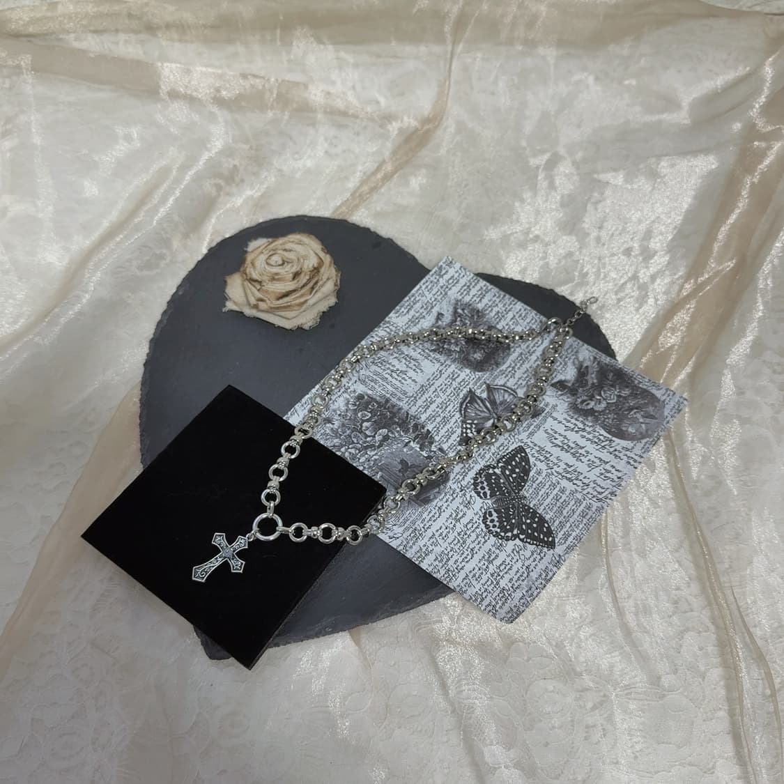 빈티지 고딕 십자가 목걸이 상품이미지2