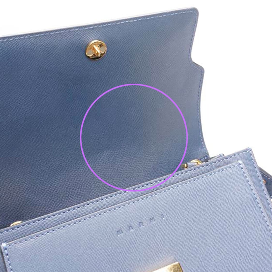 (중고) 마르니 네이비 사피아노 트렁크 미듐 숄더백 상품이미지9