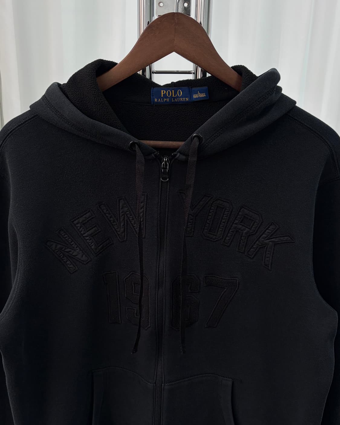 [L]폴로 랄프로렌 NEW YORK 블랙 후드집업 상품이미지4
