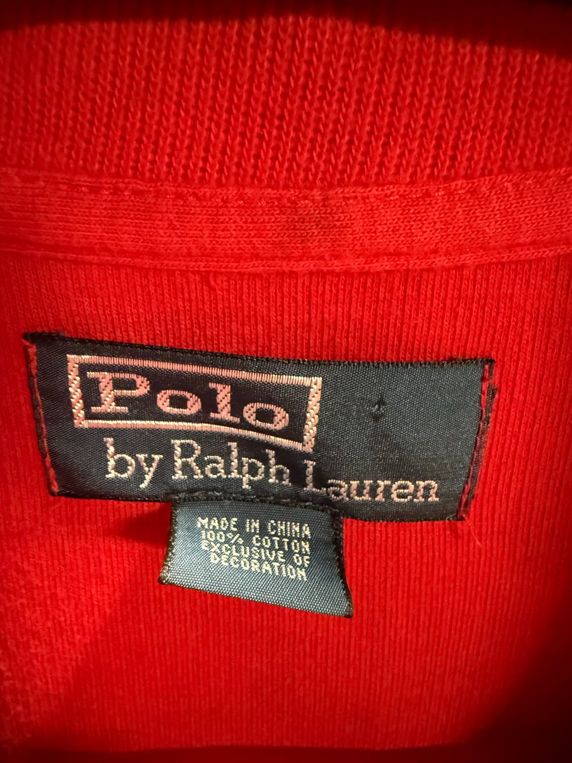 폴로 랄프로렌 POLO 하프집업 코튼 니트 레드 상품이미지5