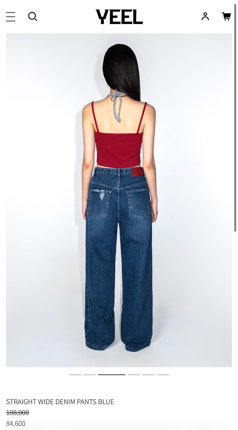 STRAIGHT WIDE DENIM PANTS BLUE 상품이미지2