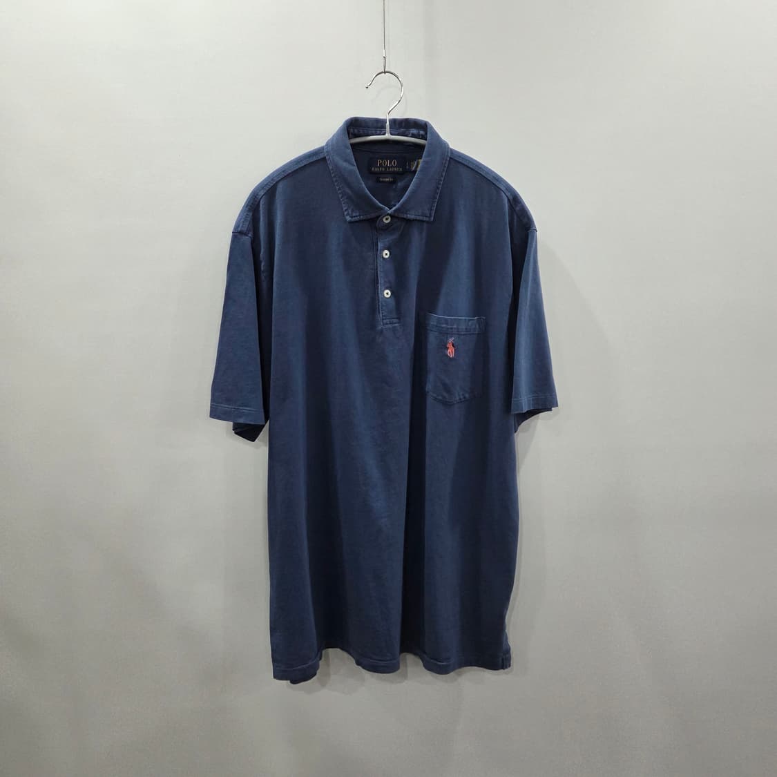 폴로랄프로렌 코튼 카라 반팔티 빈티지블루 L  상품이미지1