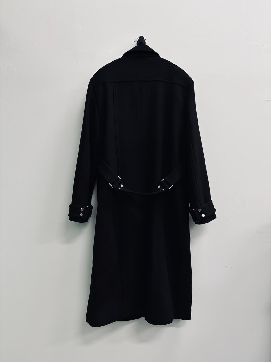 새릭 CERRIC 아일렛 디테일 울 블렌드 롱 코트 상품이미지5