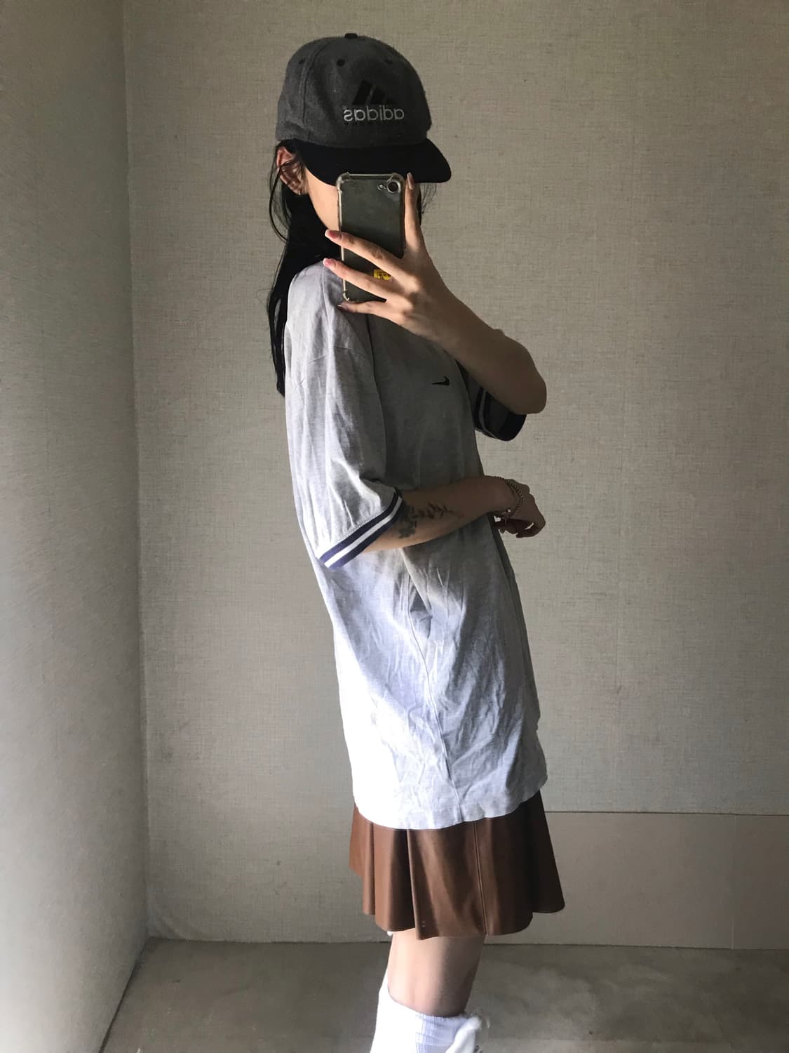 나이키 그레이 오버핏 반팔티셔츠 상품이미지3