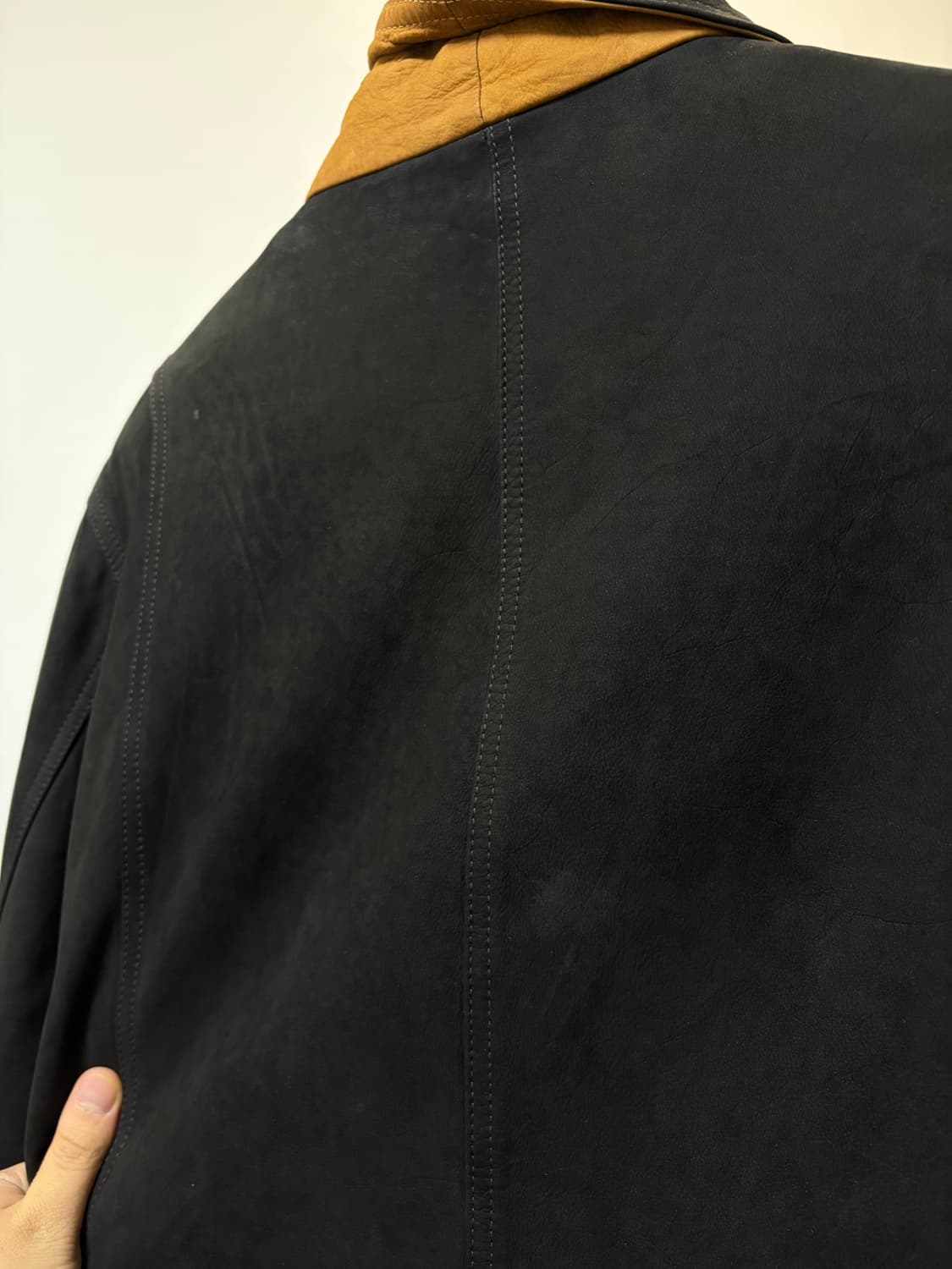 (102) 팀버랜드 다크 브라운 스웨이드 레더 코트 자켓 상품이미지10