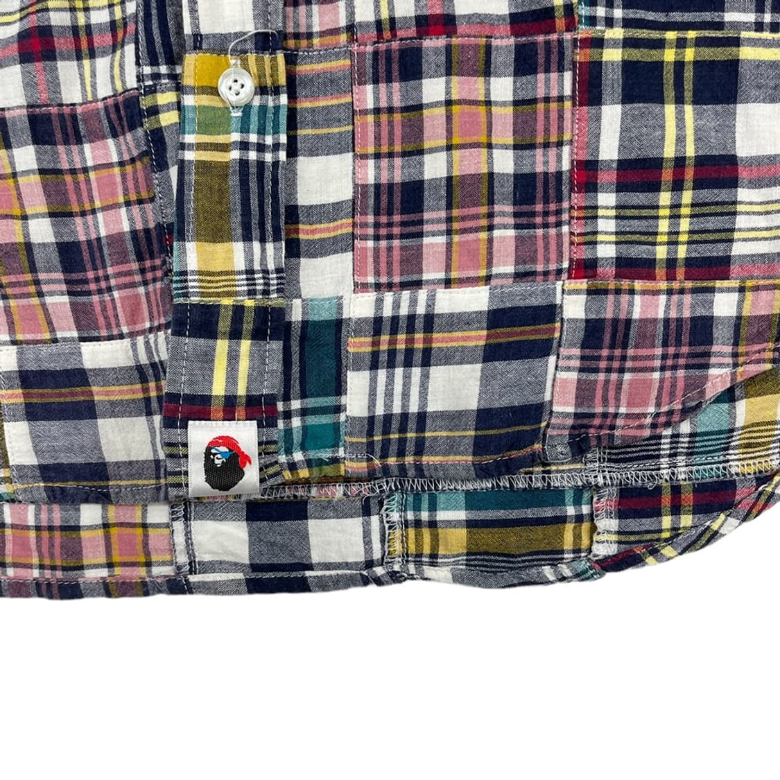 베이프 패치워크 마드라스 체크셔츠 Bape pirate 상품이미지8