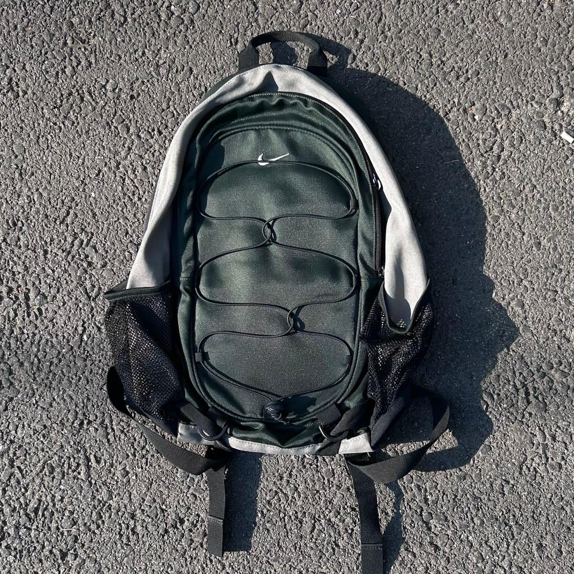 90s 나이키 카키 고프코어 미드 스우시 그린 백팩 올드스쿨 가방 os 상품이미지1