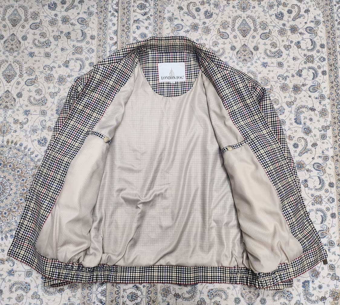 LONDON FOG 런던포그 체크 패턴 블루종 100 (105-110) 상품이미지2