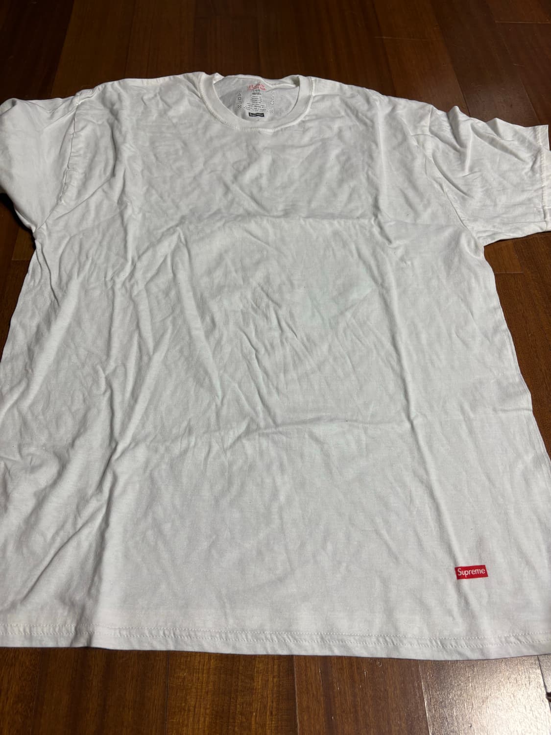 슈프림 헤인즈 태그리스 티셔츠 화이트 라지 1개 상품이미지1