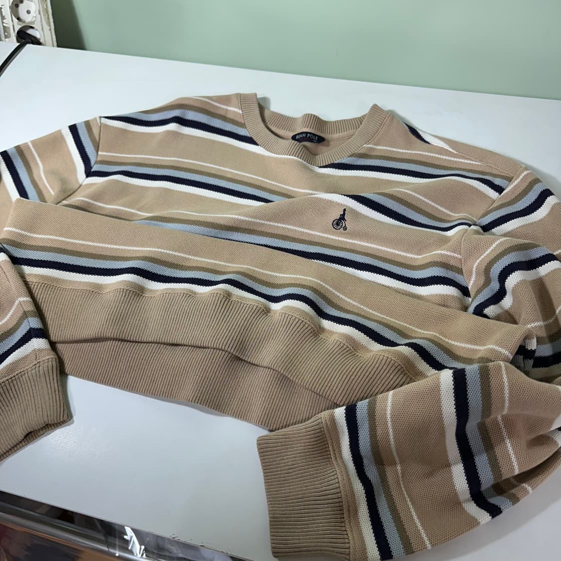 L 빈폴 단가라 루즈핏 PK코튼 맨투맨 상품이미지2