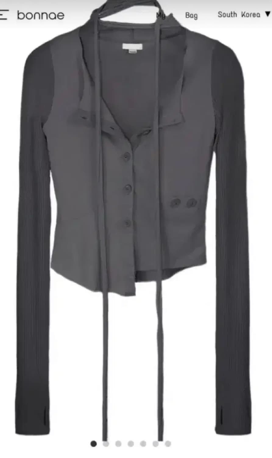 보네 bonnae 차콜 머플러 가디건 상품이미지1