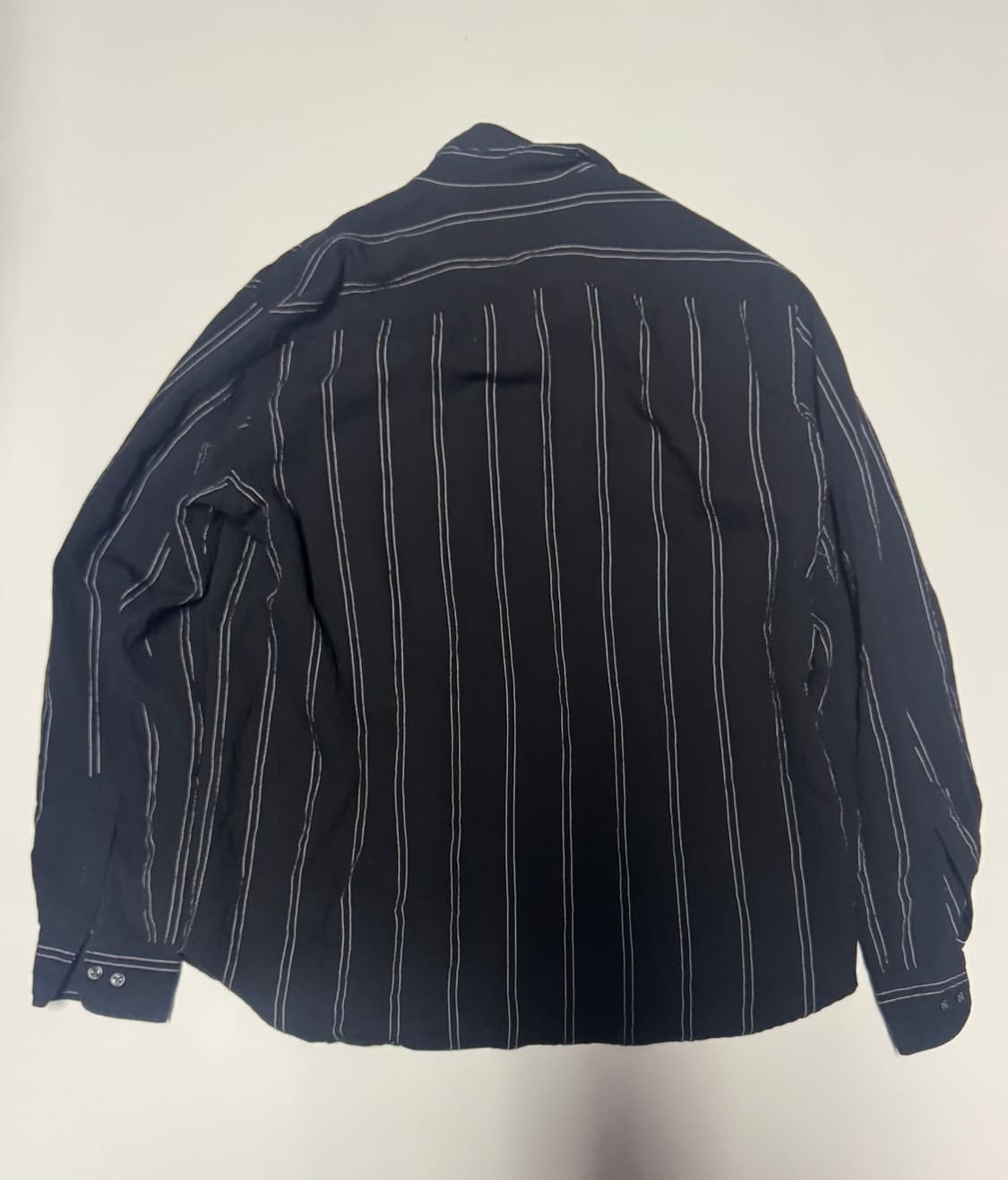 자라 ZARA 비스코스 스트라이프 빈티지 긴팔 셔츠 L ~ XL 블랙 상품이미지2