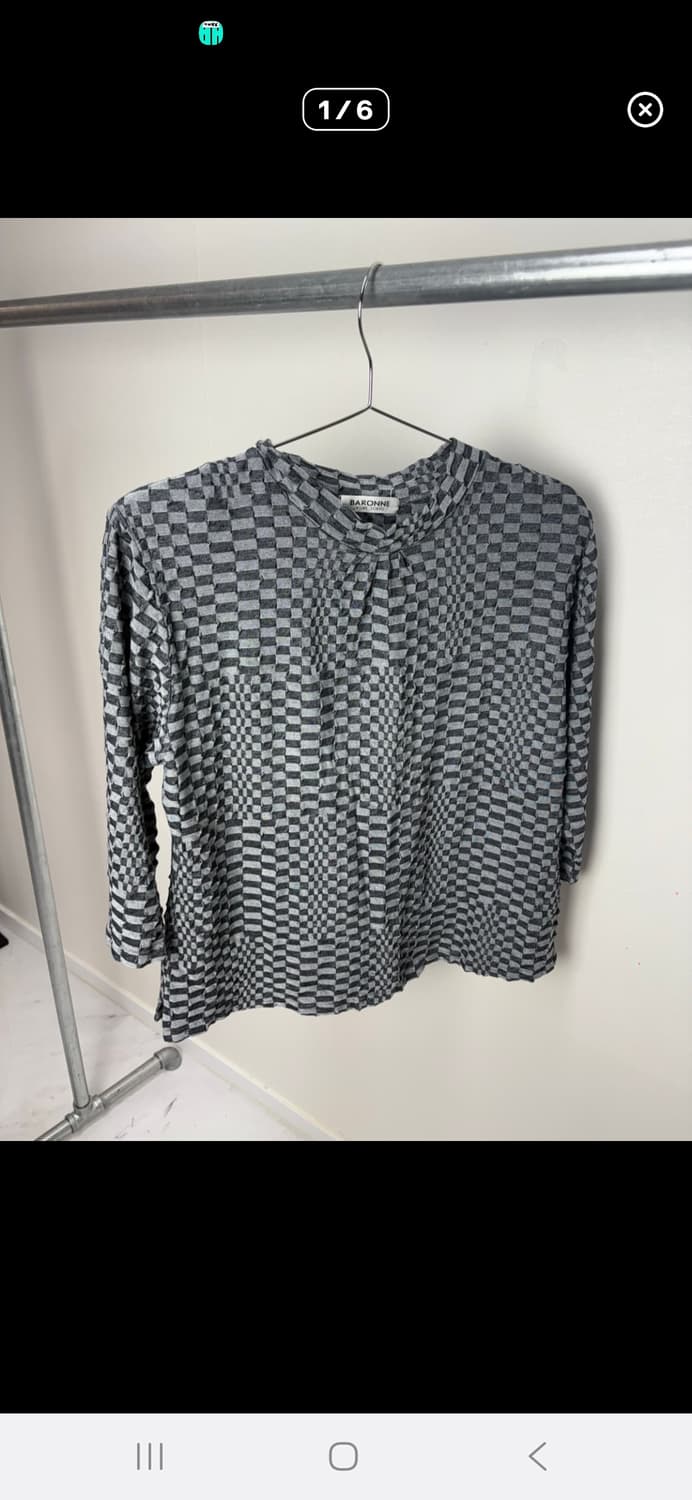 BARONNE 체크 패턴  티셔츠 상품이미지1