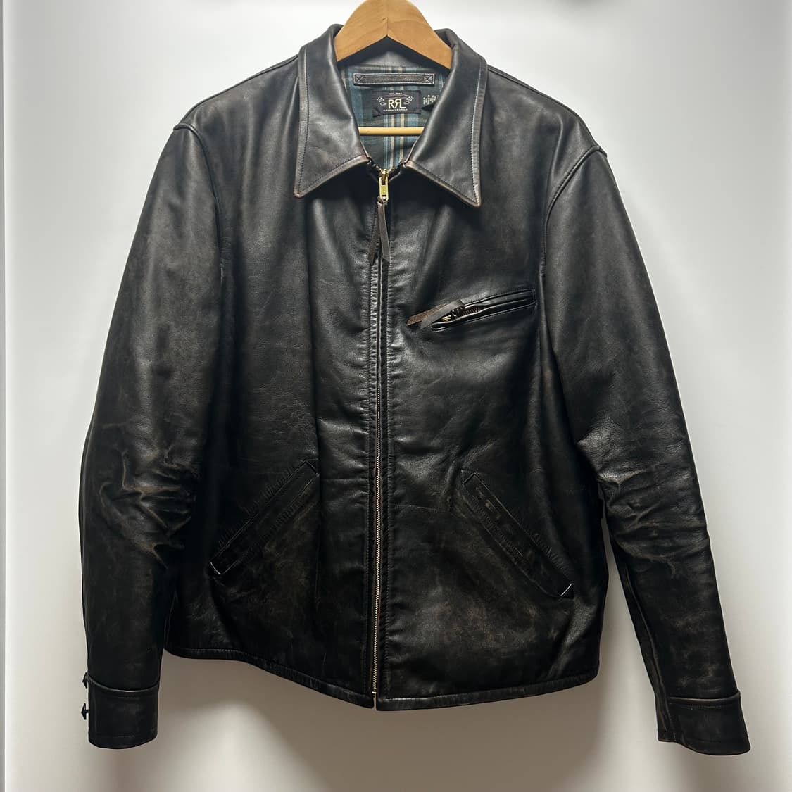 더블알엘 뉴스보이 가죽 자켓 상품이미지3