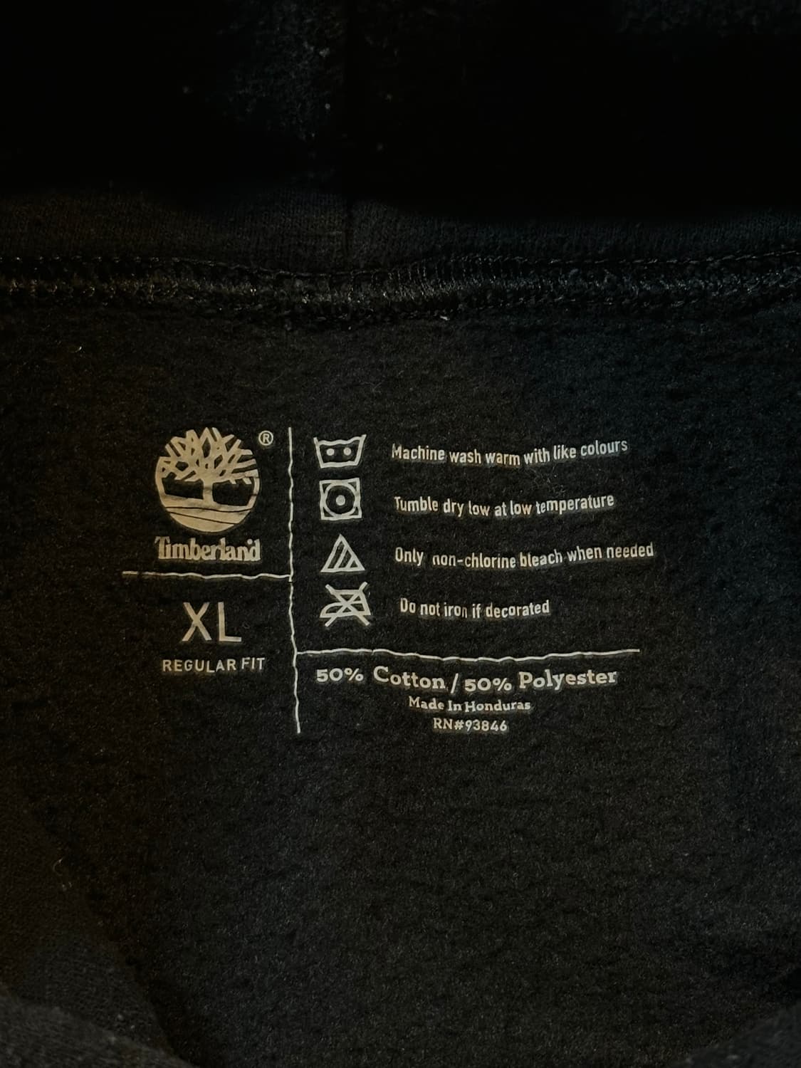 팀버랜드 TIMBERLAND 카모 빅로고 후드티 블랙 상품이미지4
