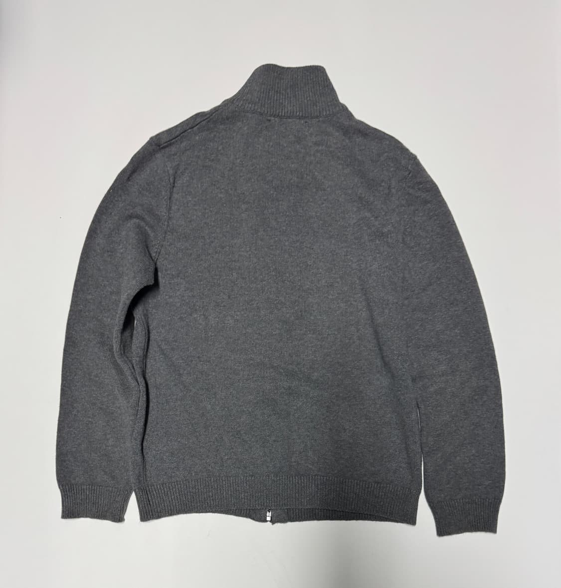 캘빈클라인 스펠로고 코튼 니트 집업 L 빈티지 그레이 상품이미지2
