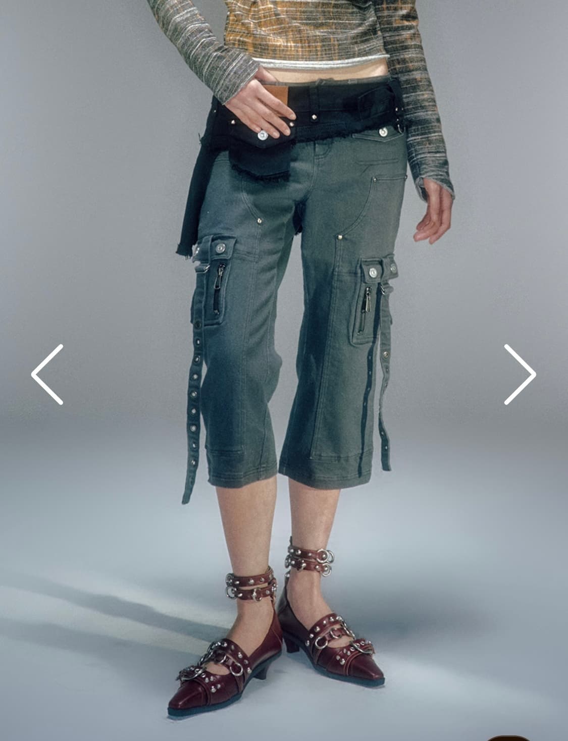 베이컨트 아카이브 piko capri pants charcoal 상품이미지1