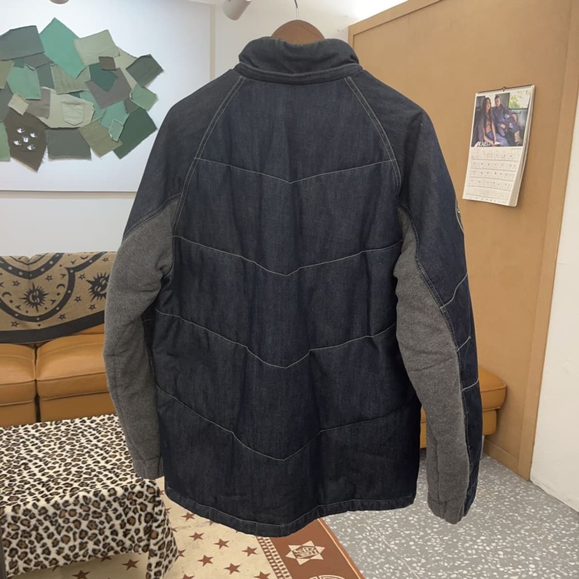 MLB 올드스쿨 레트로 스트릿 힙합 데님 패딩 자켓 95 C09664 상품이미지4