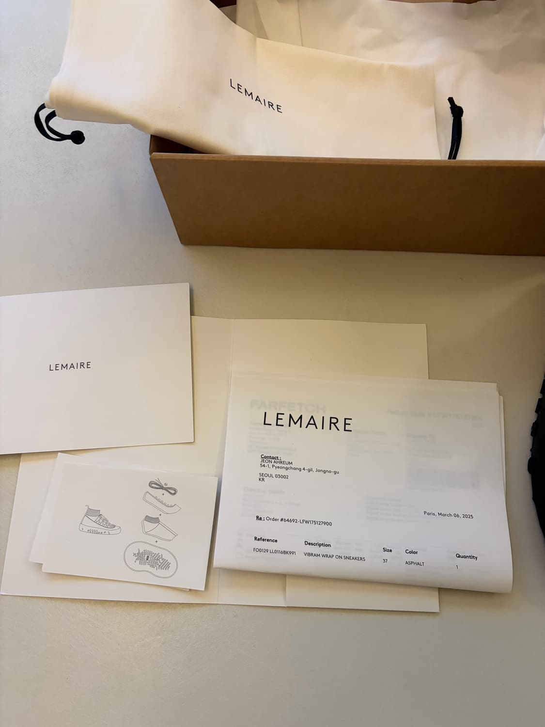 LEMAIRE Vibram Wrap 스니커즈 (아스팔트) 상품이미지9