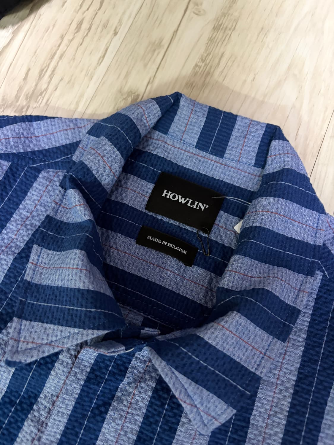 [M]하울린 칵태일 시어서커 셔츠 블루 새상품 상품이미지2