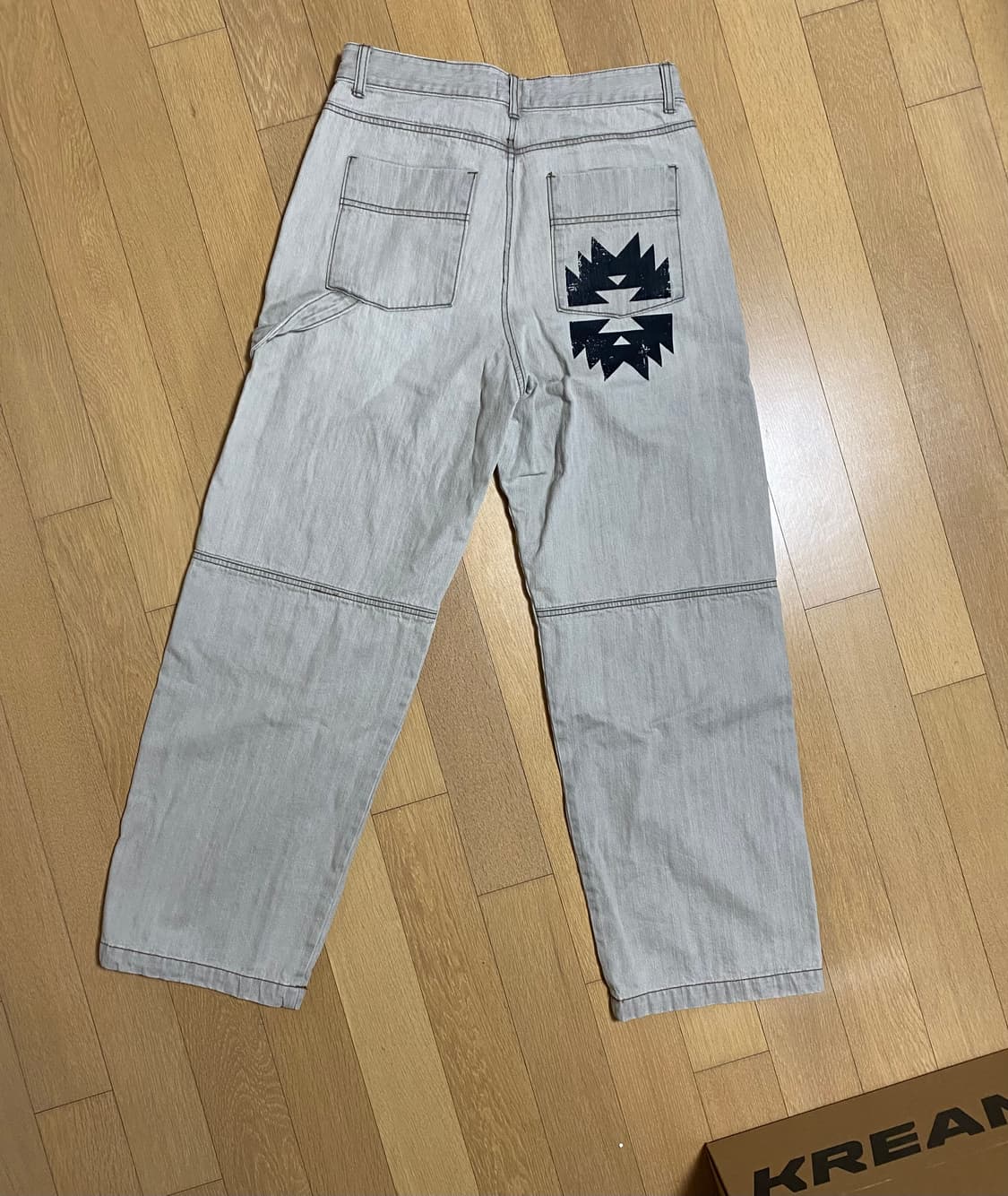 카락터 karactor 더블니 팬츠 ptery 라이트 그레이 워크팬츠 상품이미지2