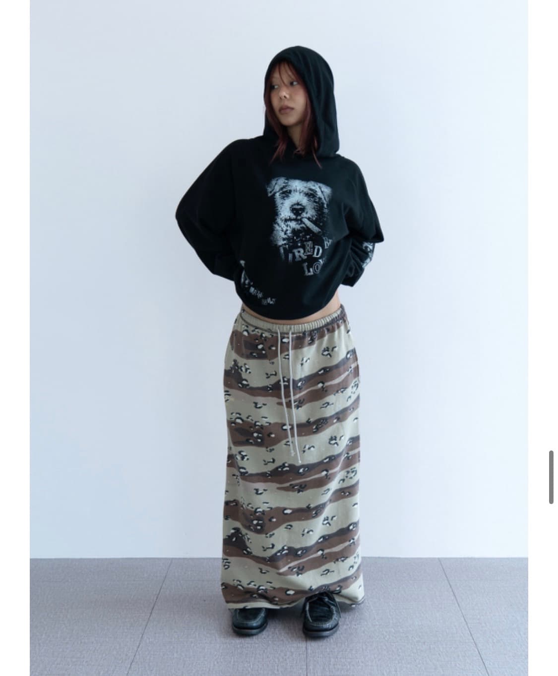 사파리 카모 밴딩 스커트 베이지(새상품) 상품이미지2