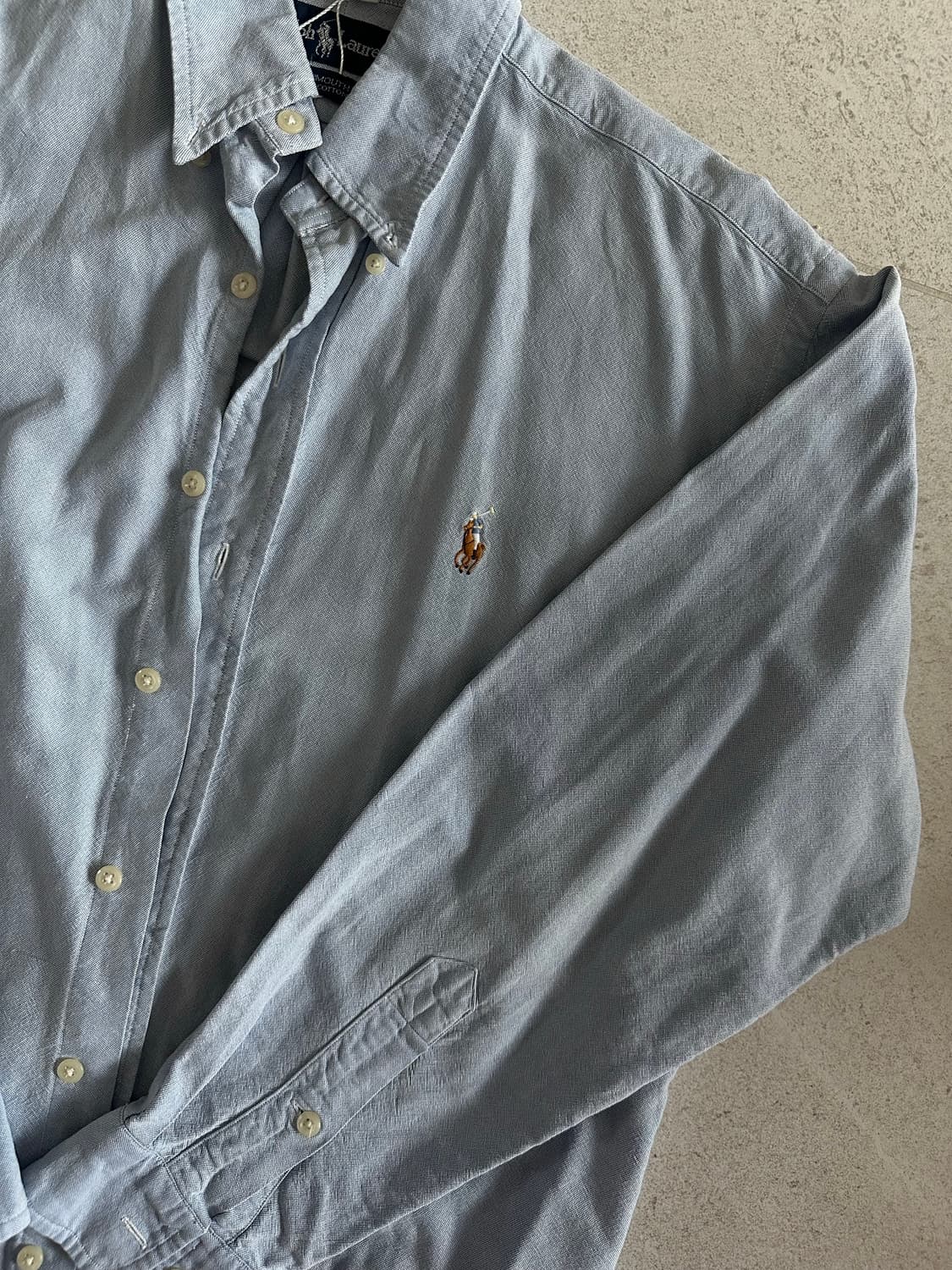 폴로 랄프로렌 옥스포드 하늘색 옥스퍼드 셔츠 상품이미지2