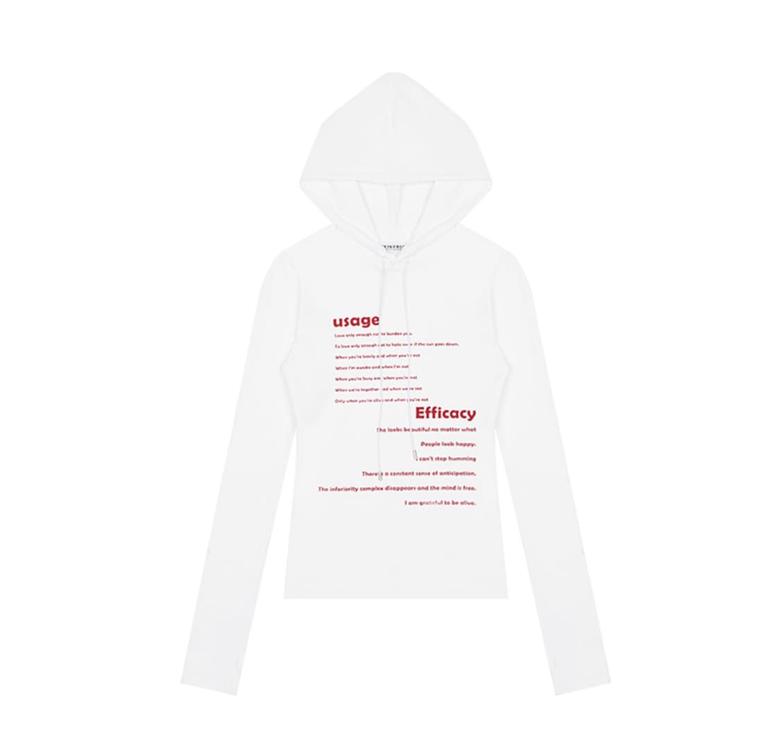 러브이즈트루 후드티 상의 [안유진, 닝닝 착용] 상품이미지5