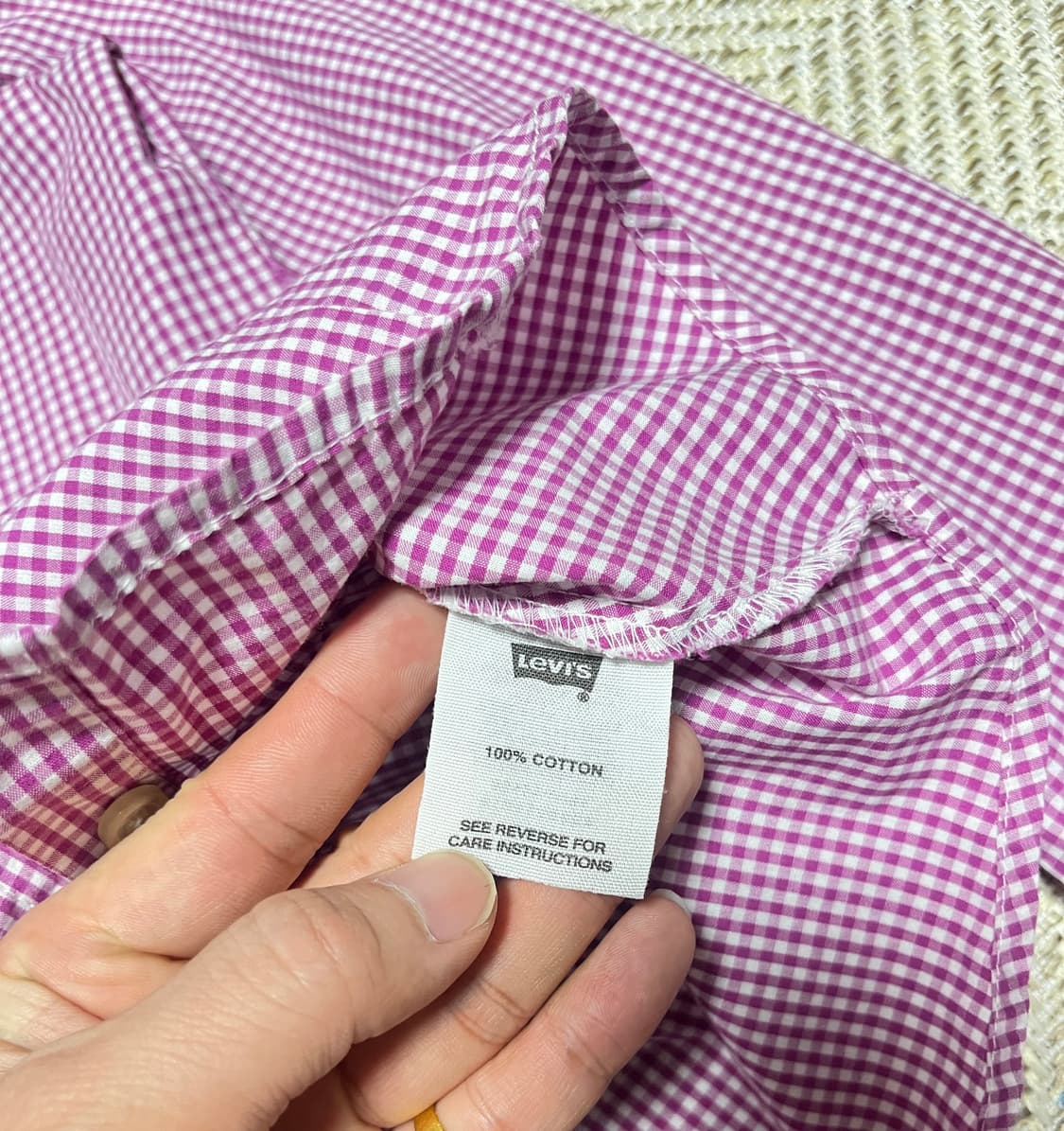 리바이스 공주핏 잔체크 셔츠 남방 XS 상품이미지9