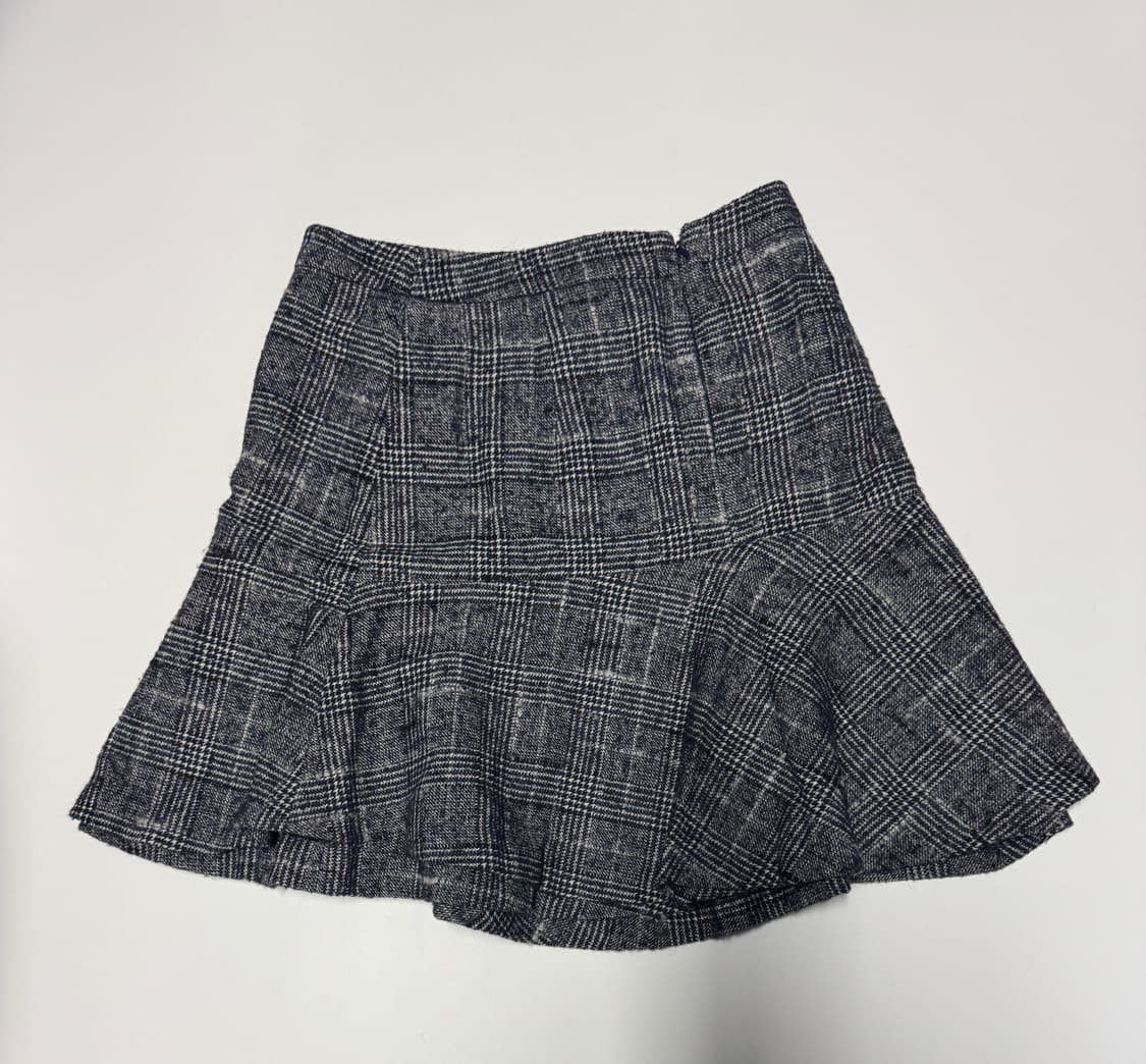 여성 키이스 KEITH 울 혼방 체크 플레어 스커트 29.9인치 상품이미지2