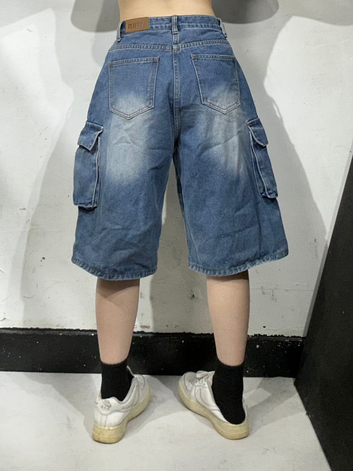 어반드레스 중청 데님 버뮤다 카고 팬츠 반바지 S 상품이미지3